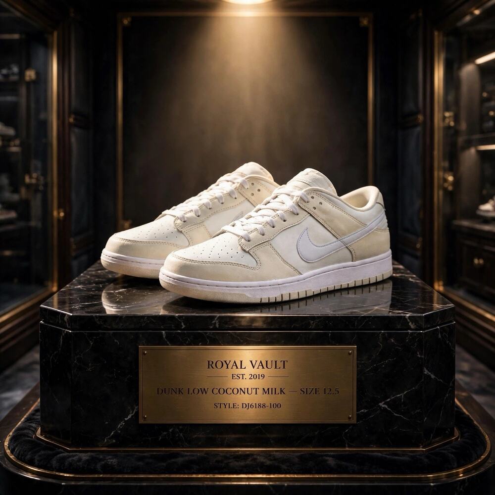 Size 12.5 - Nike Dunk Low Retro Coconut Milk White Men's Sneaker DJ6188-100
